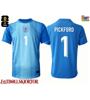 England Jordanien Pickford #1 Målvakt Hemmatröja VM 2026 Kortärmad